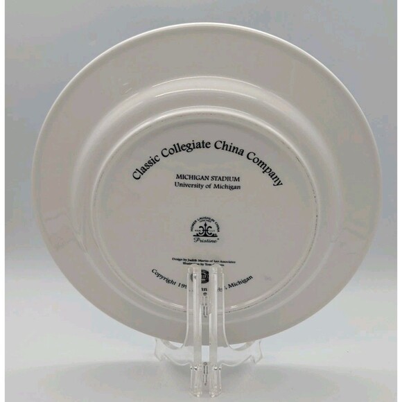 U of Michigan Stadium Collectible Plate Homer Laughlin Football The Big House - Picture 8 of 10